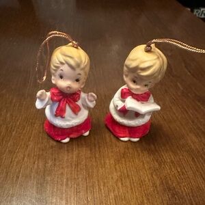 Vintage Josef Originals Charming Caroling Ornaments